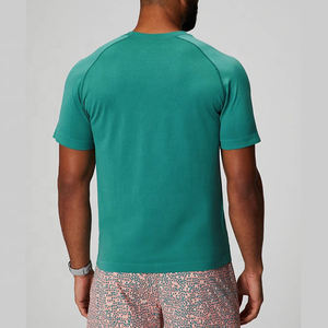 Vente en gros de vêtements de sport de course à pied personnalisés, t-shirts de fitness pour hommes, t-shirts de gym à col rond - Product Image 2