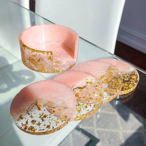 Unique Luxury 5mm Resin <b>Coaster</b> <b>Heat</b> Resistant Surface Handmade Premium Home Decor Customizable Colors Contemporary Design - Product Image 5