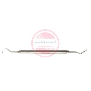 Sonda de exploración dental de doble cabeza de acero inoxidable, Instrumentos dentales personalizados, 1 ud. - Product Image 4