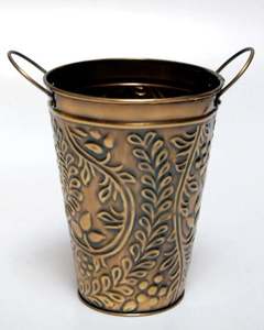 Meilleure qualité supérieure-Demandé noir Antique fini martelé métal jardinière personnalisé fabricant indien produit du fournisseur - Product Image 3