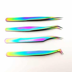 Pinzas profesionales para pestañas a bajo precio, herramientas de belleza de alta calidad, pinzas para pestañas, el mejor agarre, pinzas para pestañas, color beige - Product Image 3