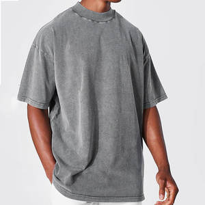 เสื้อยืดโอเวอร์ไซส์ Heavyweight ผ้าฝ้าย 100% พิมพ์ลายตามสั่ง สไตล์สตรีทแวร์ ล้างสีแบบ Acid Wash วินเทจ สำหรับผู้ชาย ปี 2026 - Product Image 1