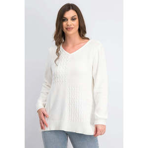 Cardigan Vintage da Donna Karen Scott in Cotone a Maglia Mista, Design Traspirante con Motivo a Trecce, Maglione Bianco alla Moda per l'Inverno, Taglia XS - Product Image 1