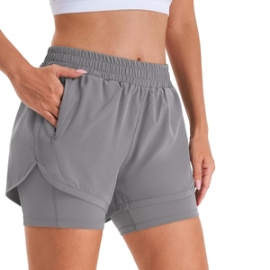 Shorts pour femmes acheter de haute qualité 100% Polyester respirant court pour femmes séchage rapide maille entraînement entraînement Gym Shorts OEM - Product Image 2
