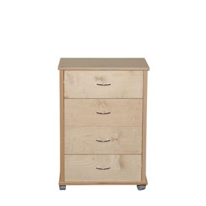 MASLEGNO Model MAS375 Top-Performance Solid Beech Wood Drawer Trolley Modern Design <b>Plastic</b> <b>Wheels</b> Iron Handles Sturdy for Any - Product Image 3