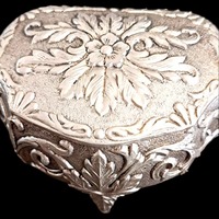 Boîte à bijoux de style royal en argent Organisateur de rangement décoratif élégant pour bagues Boucles d'oreilles Colliers Bracelets et bibelots