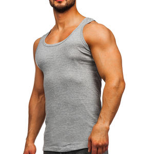 เสื้อกล้ามผู้ชายระบายอากาศได้ดีผ้าคอตตอน100% แขนกุดแห้งไวเป็นมิตรต่อสิ่งแวดล้อมสำหรับฤดูร้อน - Product Image 3