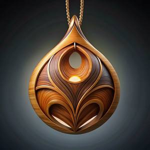 WITH <b>NECKLACES</b> FOR WOMEN MEN NATURAL <b>LARGE</b> BOHO TRIBAL SONO WOODEN <b>Pendant</b> on Adjustable Cord Handmade <b>Necklace</b> - Product Image 1