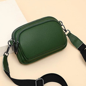 Minimalist Genuine Leather Crossbody Bag Single <b>Strap</b> Brown Women's <b>Shoulder</b> Bag All Seasons Daily Use - Product Image 2