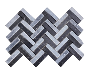 Mosaico de Mármol Blanco, Diseño de Espiga Doble de 3 Puntas, Pulido, 8mm de Grosor, Moderno, para Pared Interior, Baño, Resistente al Agua - Product Image 2