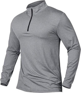 Vente en gros sweats à demi-fermeture éclair avec impression personnalisée chemise pour hommes 1/4 pull à quart de fermeture éclair avec col montant - Product Image 5