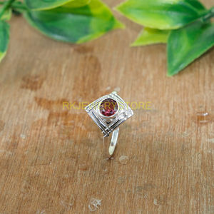 Top Quality Red Garnet <b>Ring</b> 925 Sterling Silver <b>Statement</b> <b>Ring</b> Handmade Design <b>Ring</b> Gemstone <b>Ring</b> Garnet Jewelry Christmas Gift - Product Image 2