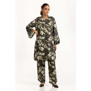 Ensemble coordonné imprimé Karandi bohème IPST-55098, haut à manches trois quarts avec bas imprimé unique - Product Image 3