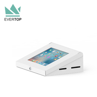 LST16 7-13 "Slope Stylish Metal Case Lockable Wall & Desk Top Kiosk pour iPad Secure Stand Restaurant Table Tablet Kiosk Desktop
