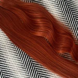 I-Tip Remy Human Hair Extensions Kinky #<b>350</b> Copper <b>8</b> Inch Super Double Drawn - Product Image 4