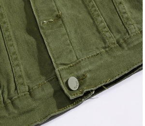 Venta al por mayor para hombre chaqueta de mezclilla de algodón diseño personalizado High Street Fashion Stand Collar chaqueta de invierno de bajo precio OEM - Product Image 5