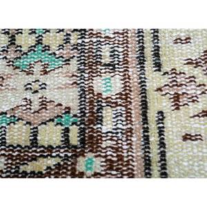 พรมขนสัตว์ถักมือสีน้ำเงินวินเทจ รุ่น Pae-2844 สำหรับทางเข้าบ้าน ห้องนั่งเล่น ห้องโถง - ลายเหรียญแบบนามธรรม รูปทรงสี่เหลี่ยมผืนผ้า สำหรับวัยรุ่น - Product Image 3