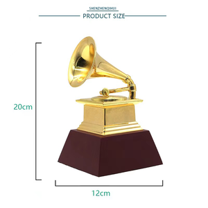 งานฝีมือโลหะคุณภาพสูงออกแบบเองรางวัลรางวัลแกรมมี่โลโก้ที่กําหนดเองรางวัลโลหะ - Product Image 5