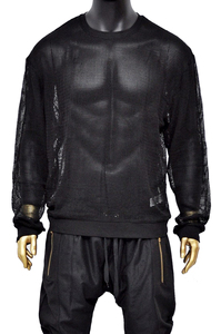 T-shirts surdimensionnés en maille de fitness pour hommes séchage rapide conception de résille légère avec épaule tombante col rond grande taille style été - Product Image 3