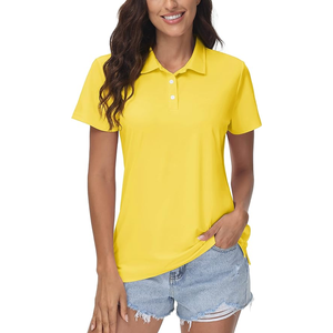Camiseta de mujer de talla grande, Polo informal de alta calidad, camiseta Polo de Golf personalizada, estilo de algodón transpirable personalizado con patrón sólido - Product Image 1