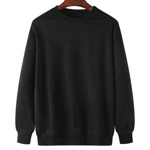 Sudadera Personalizada para Hombre, Cuello Redondo, Negra, con Raya Lateral, Forro Polar, Manga en Contraste, Estilo Urbano, Venta al por Mayor de Fábrica, OEM - Product Image 1