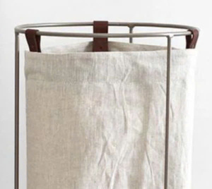 Cesta de almacenamiento de lona blanca de alta calidad con marco único para uso en la cocina y almacenamiento de alimentos al por mayor disponible - Product Image 5