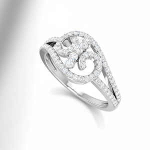 Bague scintillante pour femme en or 14 carats et diamants naturels taille brillant rond |   0.31Ctw Usage Quotidien - Product Image 1