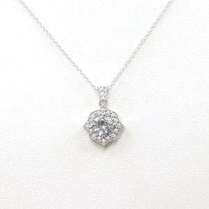 Magnifique collier floral en moissanite taille ronde, bijoux personnalisés, coupe excellente, meilleur cadeau d'anniversaire pour elle - Product Image 1