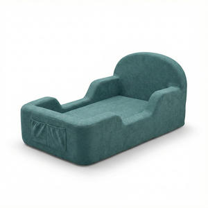 Modern Montessori Kids Floor <b>Bed</b> & Folding Foam Couch <b>with</b> Eco-friendly <b>Mattress</b> <b>Toddler</b> Bedroom Furniture Set for 1-6 Years - Product Image 2