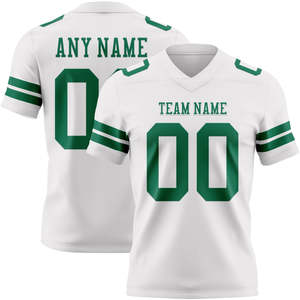 Nouvelle conception de maillot en maille respirante, uniforme de football américain personnalisé avec impression par transfert thermique et logo frontal - Product Image 5