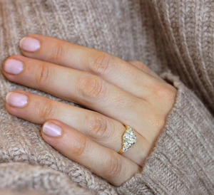 Diamante de corte ovalado de oro blanco sólido de 10K, anillo apilable de boda y compromiso, Diamante cultivado en laboratorio para regalo - Product Image 2