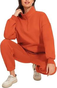 Conjunto Deportivo Informal para Mujer, Estilo Moderno, Lavado Ácido, Estampado, 100% Algodón, Secado Rápido, Transpirable, para Uso Diario en Invierno - Product Image 5