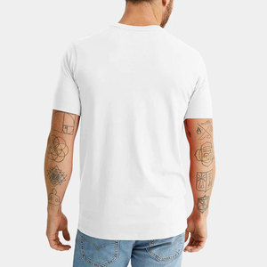 T-shirt en coton pour homme, coupe oversize, style décontracté, en coton peigné et filé à l'anneau - Product Image 4