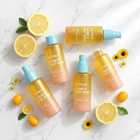 Hydratation Sensorielle 120ml Flacon Jaune Ambré Vaporisateur à Brume Fine Bleue Essence d'Eau Réparatrice Nuit Avancée Emballage en Vrac