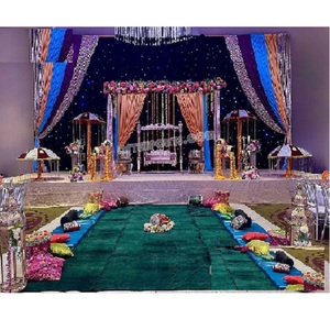 Boda única DJ fiesta nocturna decoración de escenario boda musulmana Sangeet decoración escenario gran boda hindú Sangeet fiesta escenario EE. UU. - Product Image 1