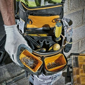 Ceinture à outils super puissante à 15 aimants avec sac à outils en cuir à 2 poches et porte-bracelet personnalisable OEM - Product Image 2