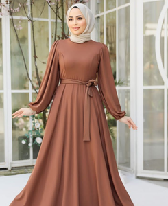 ชุดอาบายาทำจากโพลีเอสเตอร์แบบดั้งเดิมมาใหม่ซิปด้านหน้าใส่สบายน้ำหนักเบา - Product Image 3