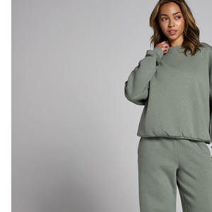 Sudadera de Invierno Personalizada para Mujer, Tejida, 100% Algodón, Talla Grande, Informal, Holgada, Transpirable, con Forro, para Ropa Urbana - Product Image 4