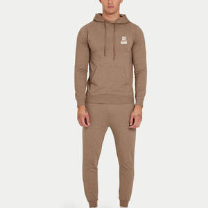 Conjunto Deportivo de Dos Piezas para Hombre, Corte Regular, Talla Grande, con Capucha, Informal, para Entrenamiento al Aire Libre, 100% Algodón - Product Image 1