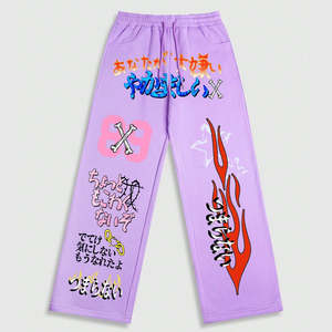 Conjunto de Sudadera con Capucha y Pantalones Deportivos para Hombre, Diseño Casual con Estampado de Letras y Llamas, Hombros Caídos, Venta al Por Mayor - Product Image 5