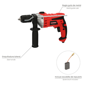 Trapano a percussione da 1050 Watt. Con velocità variabile. Include custodia per il trasporto, maniglia e guida in metallo. - Product Image 3