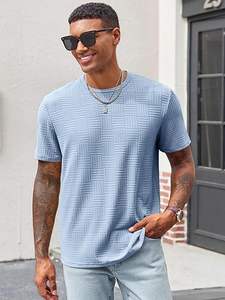 Cómoda Camiseta de punto para hombre con mangas cortas para uso diario con marca personalizada y opciones de etiqueta privada - Product Image 6