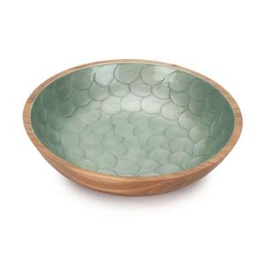 Bol en émail sur bois, logo personnalisé, vaisselle naturelle écologique, design indien moderne pour les fêtes, par Lodi Impex, haute qualité - Product Image 3