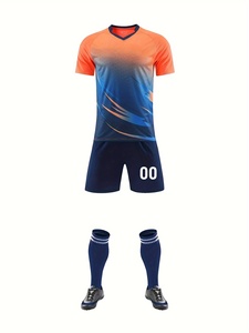 Logo personnalisé antibactérien léger séchage rapide ensemble de maillot de football respirant 100% polyester col en V équipes OEM Service personnalisé - Product Image 2