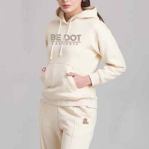 Ensemble de survêtements d'hiver respirants à séchage rapide pour femmes 100% coton épais survêtement ras du cou à blocs de couleurs - Product Image 5