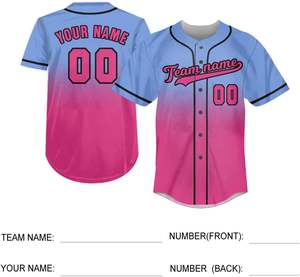 Venta al por mayor camiseta de béisbol de hip hop secado rápido poliéster malla cosida camisa de béisbol a rayas uniforme de béisbol retro personalizado - Product Image 5