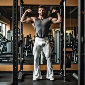 Leggings de compression évasés pour hommes pour l'entraînement, vêtements de musculation, vêtements de fitness avec pantalon évasé, leggings de sport évasés - Product Image 4