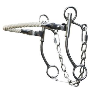 Hackamore Rope Nose Acero inoxidable Alta calidad Ligero Tamaño personalizado Western Horse Bits Superventas Precio barato 2023 - Product Image 1
