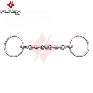 Haute qualité personnalisable équitation anneau lâche mors culotte simple articulé bouche incurvée cuivre acier inoxydable doux - Product Image 4