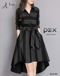 New Hot V-neck Western Lining Dress for Women